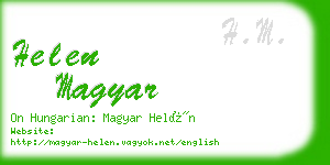 helen magyar business card